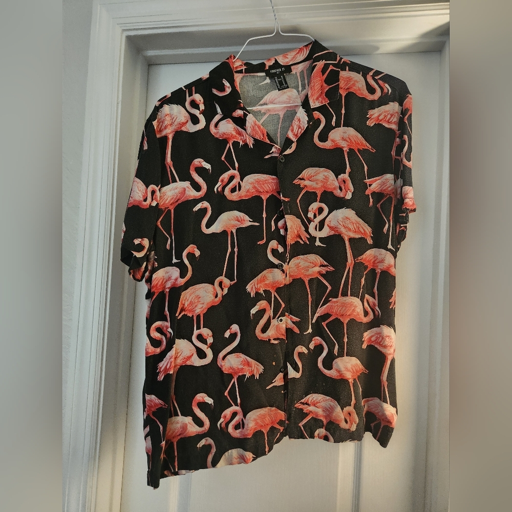 Mens Forever 21 Hawaiian Shirt medium